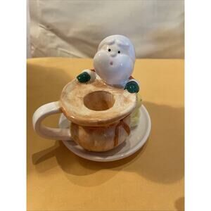 Vintage Santa Claus Japan Candle Holder Toscany Collection 4x3